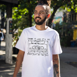 Press Play on the Past – 90s Stereo Soul Retro Cas T-shirt