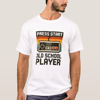 Press Start Old School Player T-Shirt