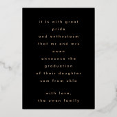 Pressage Gold | Faire-part de fin d'études (Verso)