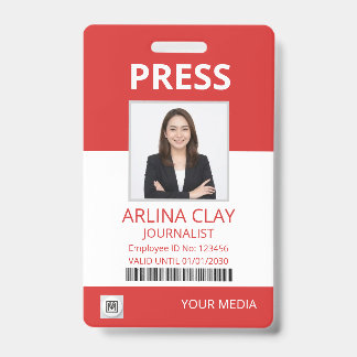 Presse Badge Photo Journaliste Médias Passeport Ro