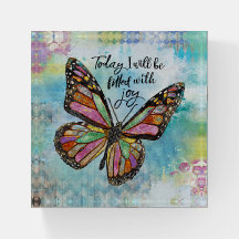 Aujourd'Hui Je Serai Rempli De Joy Paperweight