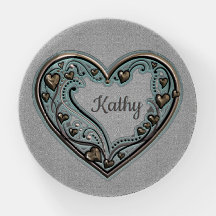 Coeur de cuivre antique