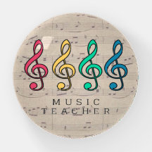 Enseignant de musique Treble Clé Coloré
