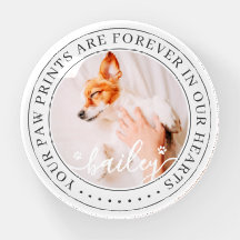Pet Memorial Empreintes de pattes Coeurs Élégant P