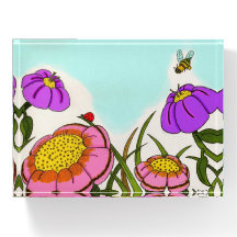 Poids de papier rectangulaire de la prairie de fle