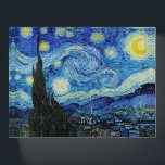 PRESSE-PAPIERS VINCENT VAN GOGH "STARRY NIGHT" POIDS DU PAPIER<br><div class="desc">VINCENT VAN GOGH FINE ART,  PÂTISSERIE EN VERRE CARRÉ AVEC PEINTURE "STARRY NIGHT"</div>
