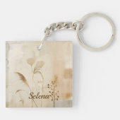 Pressed Flowers and Grass Sleutelhanger (Achterkant)