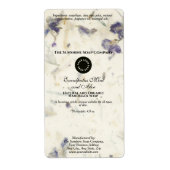Pressed Flowers Papier Stijl Zeep Product Label (Voorkant)