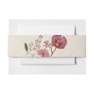 Pressed Flowers Shabby Garden Chic Programma Uitnodigingen Wikkel