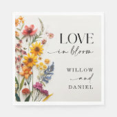 Pressed Flowers Wildflower Boho bruiloft Servet (Voorkant)