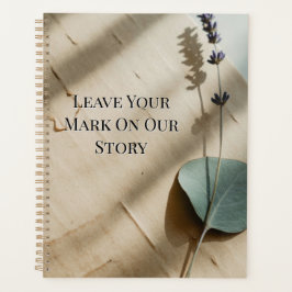 Pressed Rose Keepsake Guest Book | Heirloom Floral Planner