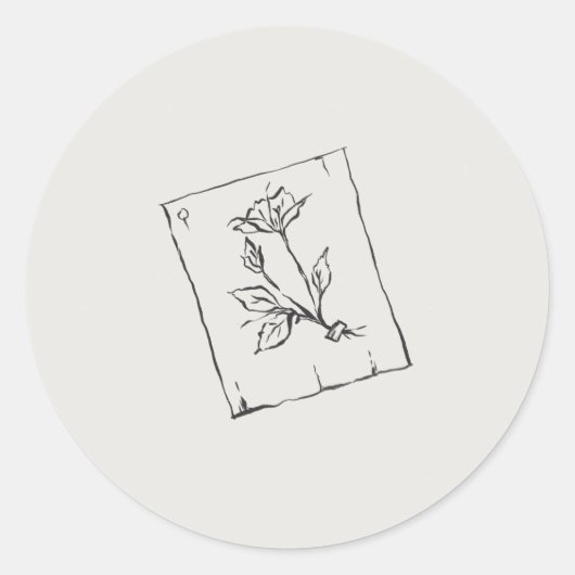 Pressed Rose- Regency Correspondence Ronde Sticker (Voorkant)