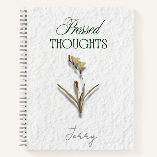 Pressed Thoughts – Poetcore Writing Journal (Devant)