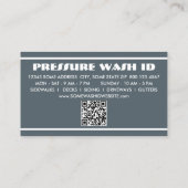 PRESSURE WASHER with qr code Klantenkaartje (Achterkant)