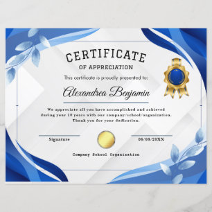 Prestatie Waardeer Certificaat