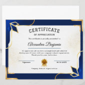 Prestatie Waardeer Certificaat (Voorkant / Achterkant)