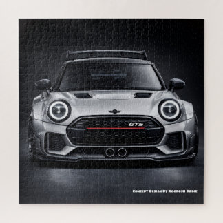 Prestatiehatchback Vooraanzicht Automobiel Kunst P Legpuzzel