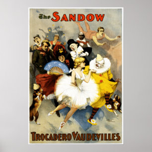  prestaties van Sandow Trocadero Vaudeville Poster