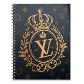 Prestige Ballpoint Pen – Royal Monogram "N" in Gol Notitieboek (Voorkant)
