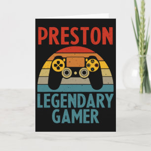 Preston geschenk naam gepersonaliseerd grappig gam kaart