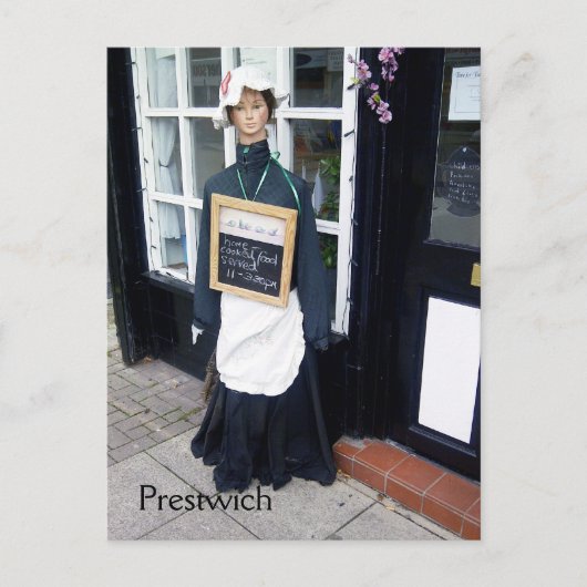 Prestwich Tea Maid Briefkaart (Voorkant)