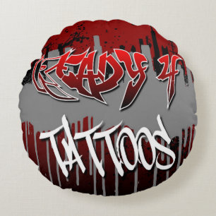 Prêt 4 tatouages Coussin rond