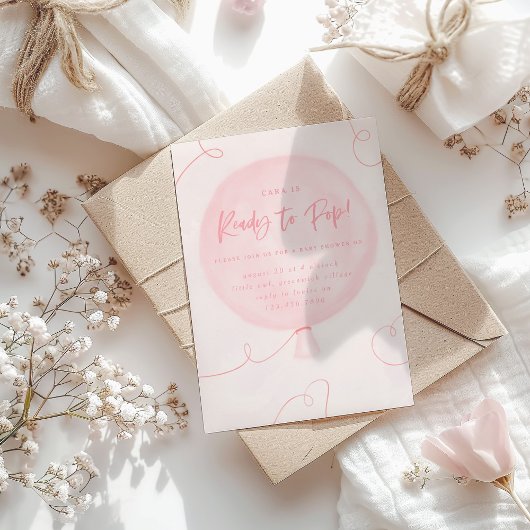 Prêt à apparaître ! invitation baby shower