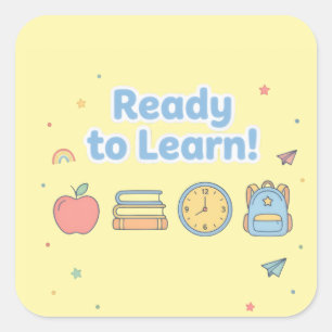 Prêt à Apprendre – Autocollant Mignon pour Enfants