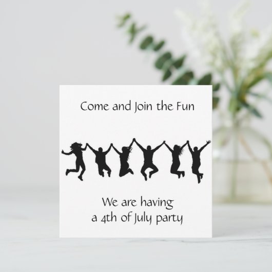 **PRÊT À CÉLÉBRER un INVITATION *4 juillet FÊTE* (Debout devant)