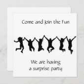 **PRÊT À CÉLÉBRER UNE **FÊTE SURPRISE** INVITATION (Devant / Derrière)