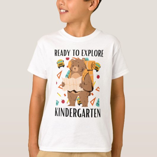 Prêt à explorer le T-Shirt de maternelle (Devant)