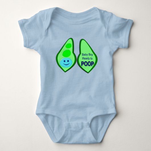 Prêt à faire caca bébé garçon bleu Body bébé (Devant)