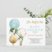 Prêt à lancer Baby shower Boy Invitation (Debout devant)