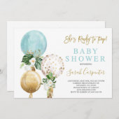 Prêt à lancer Baby shower Boy Invitation (Devant / Derrière)