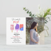 Prêt à lancer Posicle baby shower Invitation (Debout devant)