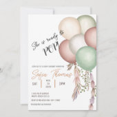 Prêt à lancer une invitation au Baby shower de bal (Devant)