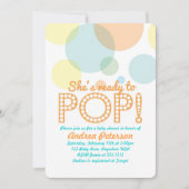 Prêt à lancer une invitation au Baby shower pop (Devant)