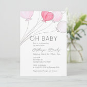 Prêt à lancer une invitation sur le Baby shower de (Debout devant)