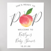 Prêt À Pop | Affiche de bienvenue Baby shower de p (Devant)