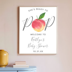Prêt À Pop   Affiche de bienvenue Baby shower de p
