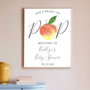 Prêt À Pop Affiche de bienvenue Baby shower de p