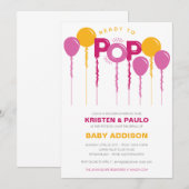 Prêt À Pop Baby shower Invitation (Devant / Derrière)
