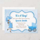 Prêt À Pop Baby shower Invitation Garçon (Devant / Derrière)