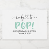 Prêt À Pop Green Mini Étiquette Bouteille De Vin É (Étiquettes simples)