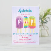 Prêt À POP Ice Pops Baby shower Invitation (Debout devant)