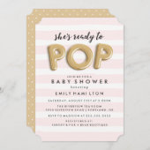 Prêt À Pop | Invitation baby shower (Devant / Derrière)