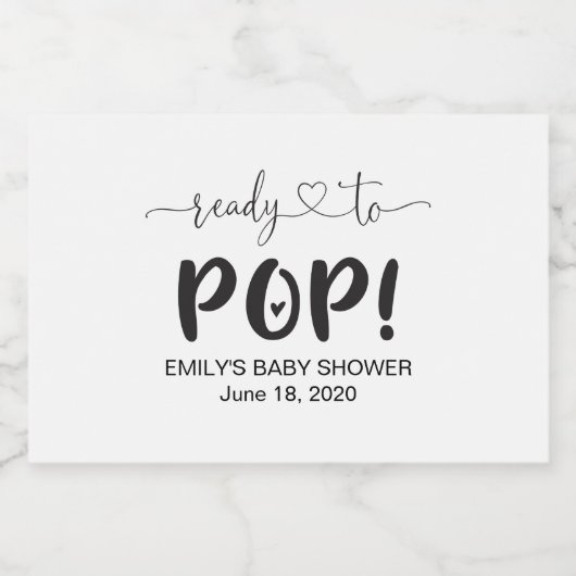 Prêt À Pop Mini Sparkling Étiquette À Bouteille De (Étiquettes simples)