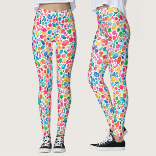 Pret abstract kleurrijk regenboogstip waterverf leggings
