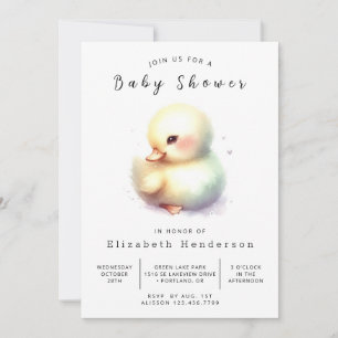 Pret Baby Shower met digitale eend Kaart