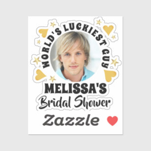 Pret Bruidegom Gezicht Foto Bruidsfeest Sticker